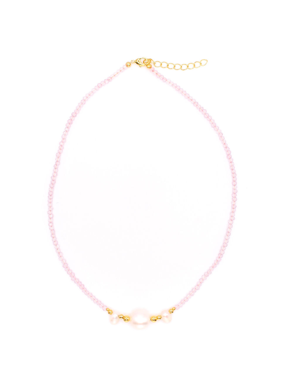 Miniatura: Crystal & pearl choker