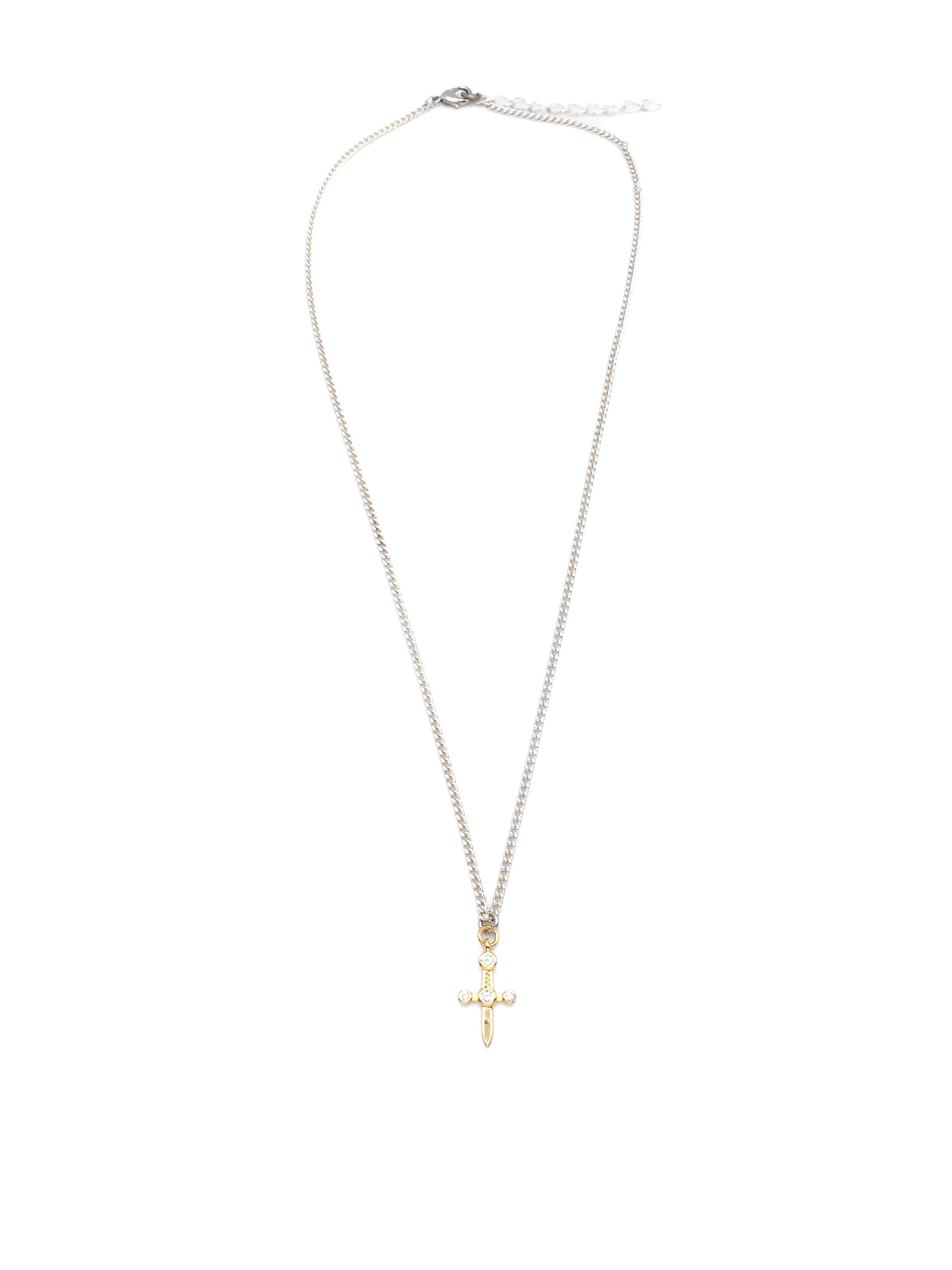 Dagger duo Cz necklace