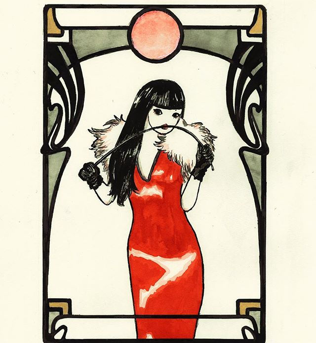 My work in the past_#instaart #fetishfashion #fetishillustration #sayoodashima #illust #illustrator