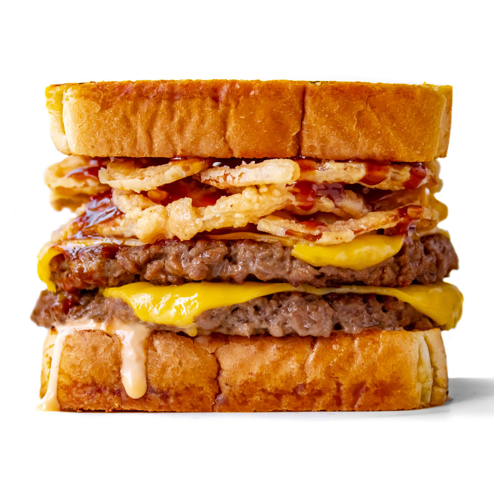 Vegan Texas Toast Garlic Bread Double Cheeseburger