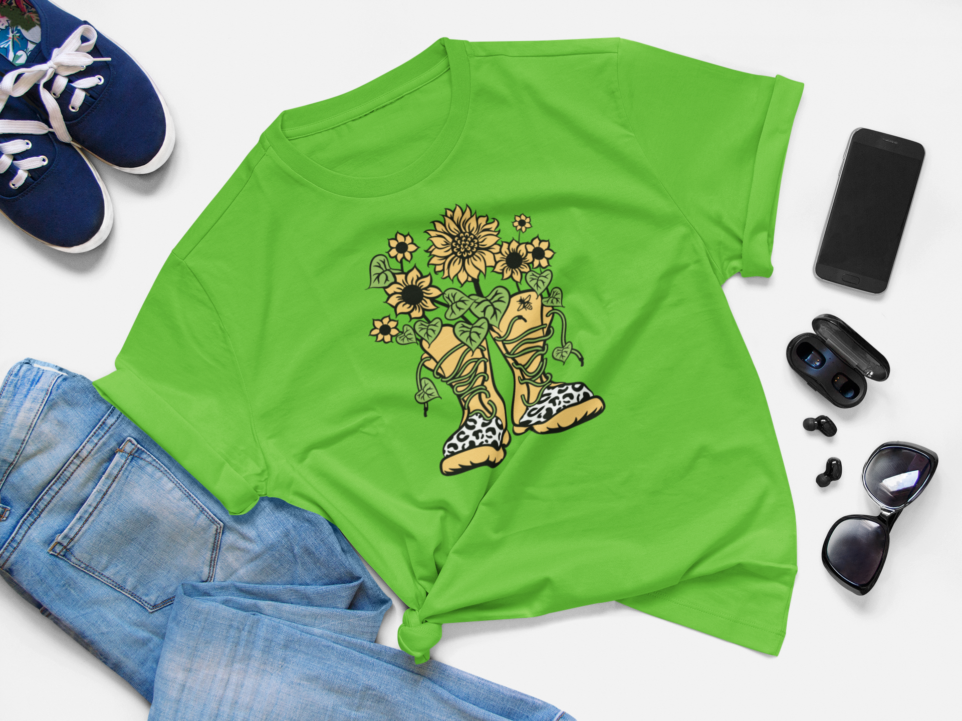 Graphic Print Tee (Sunflower Boots)