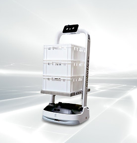 PuduBot2 mit Eurokisten von Giobotics