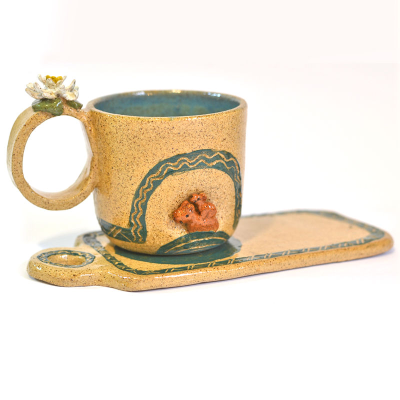 caneca vitória-régia com Mãe e filhote