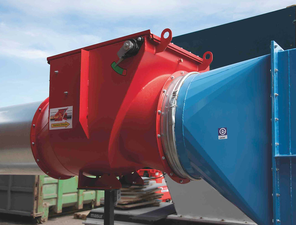 Extractly always advise on the inclusion of an ATEX-certified non-return valve for any dust extraction system