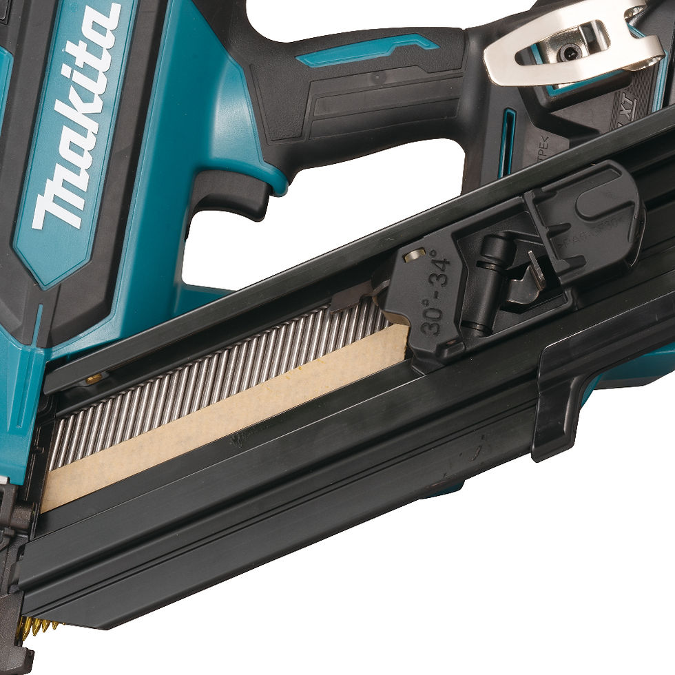 The magazine holds up to 58 collated nails and features a quick, simple reloading mechanism