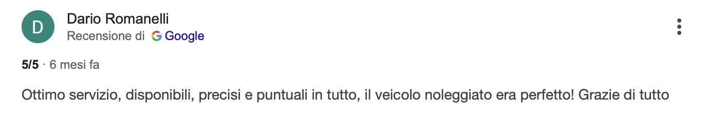 GIORGI AUTONOLEGGIO RECENSIONI