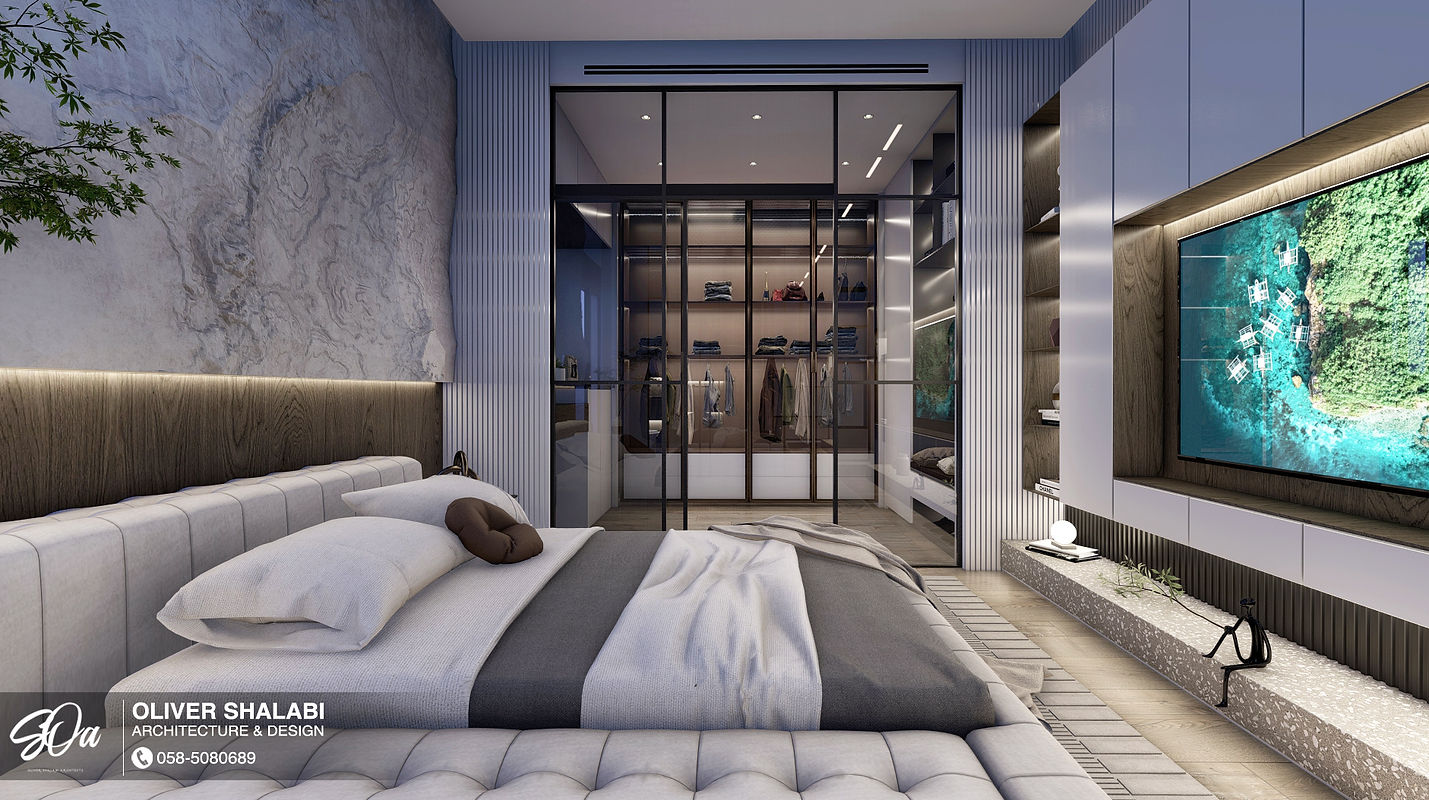 interior render of a bedroom