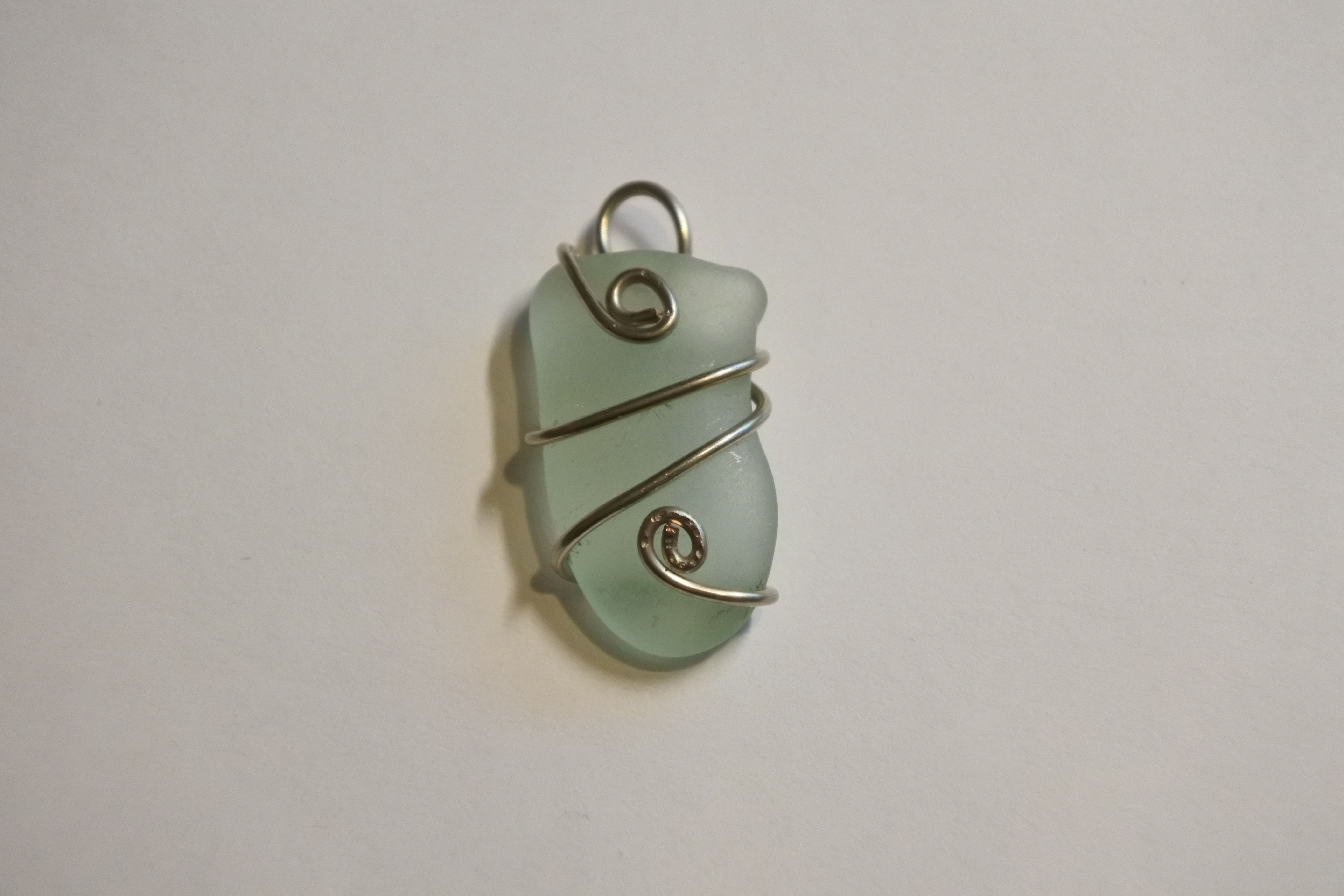 Blue/Green Sea Glass Pendant