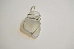 Clear Sea Glass Pendant