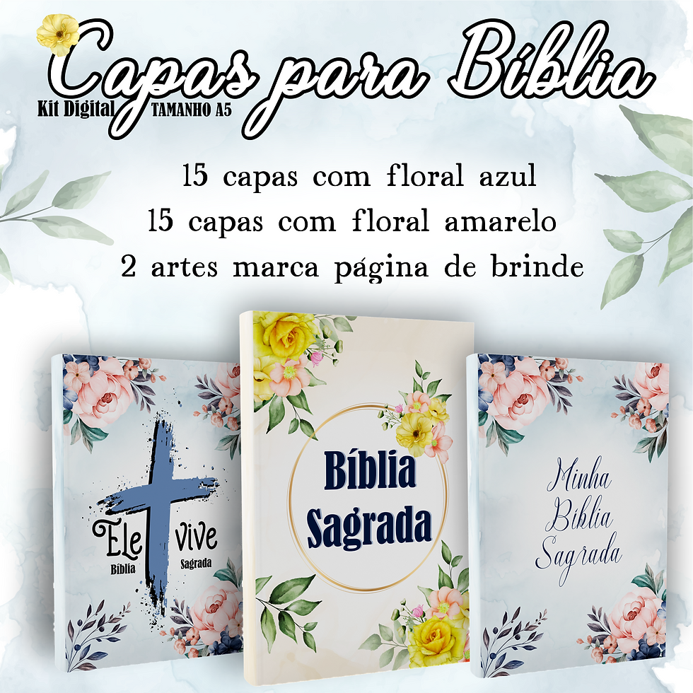 Miniatura: Capa Para Bíblia - Floral