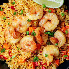 Machbous mit Garnelen, ein Rezept aus Bahrain