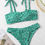 Miniatura: Bañador bikini de hombros con cordón de lunares  Multicolor