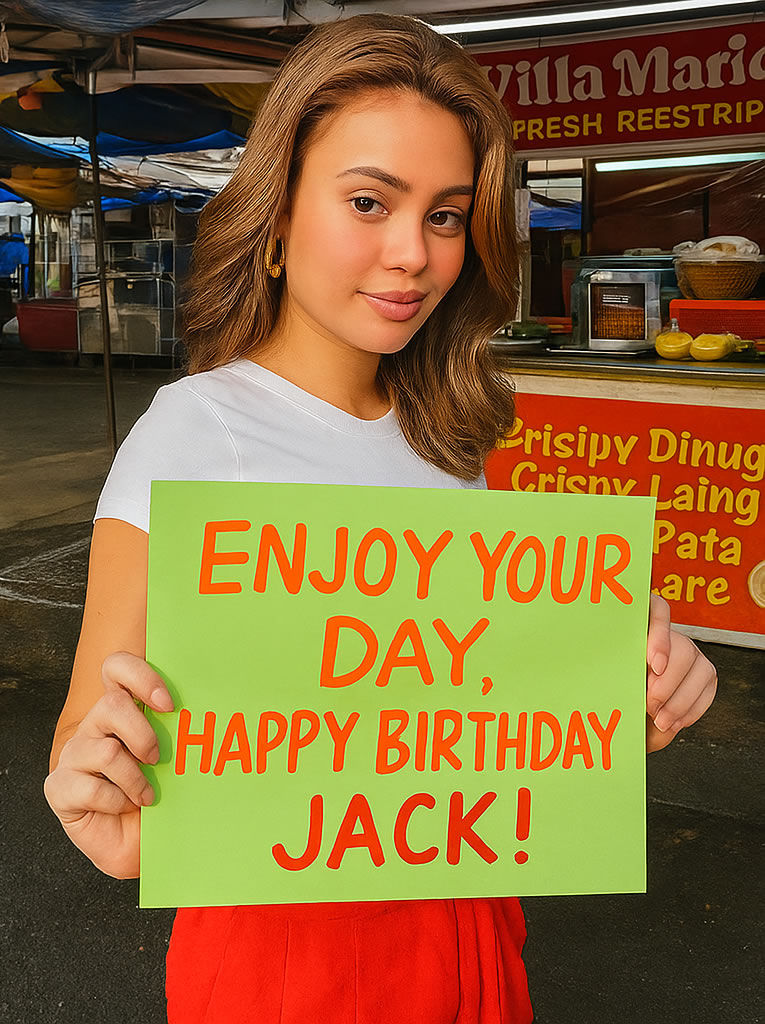 Si Ivanna nakasalubong ko lang sa kanto, ayan libreng fansign greeting.