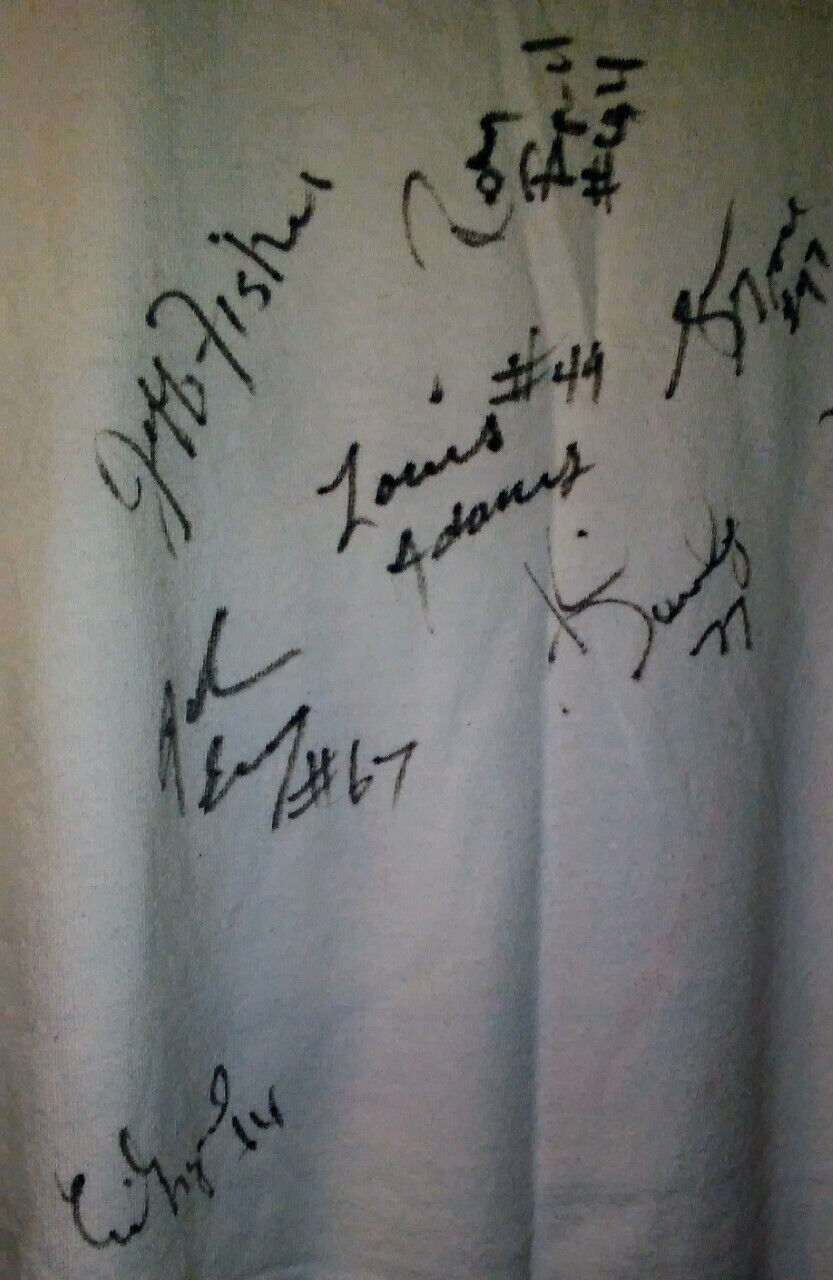 Thumbnail: Tennessee Oilers Signed T-Shirt Coach Jeff Fisher + 10 Players NEVER WORN Size M