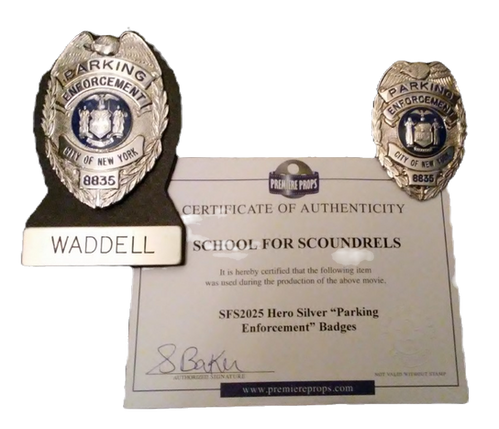 School For Scoundrels (Jon Heder as Roger) Screen Worn HERO Badges Prop