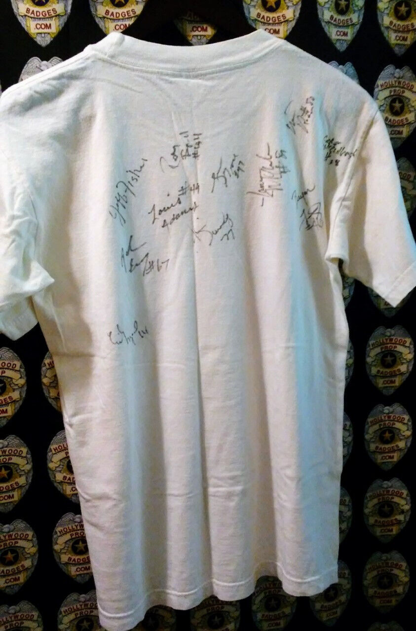 Thumbnail: Tennessee Oilers Signed T-Shirt Coach Jeff Fisher + 10 Players NEVER WORN Size M