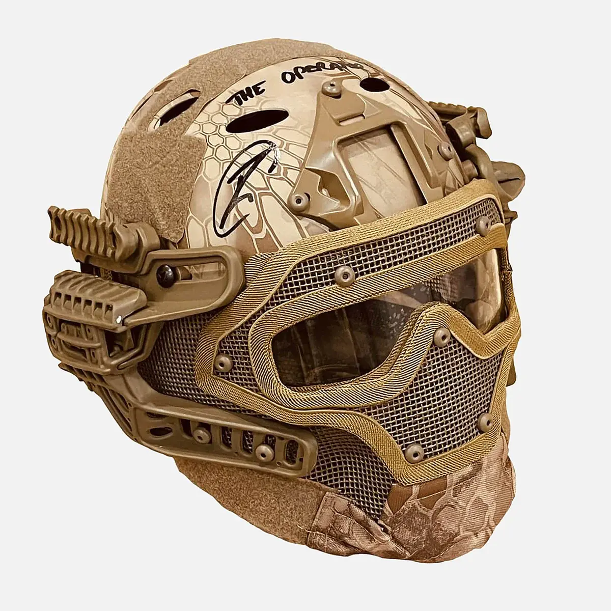 Robert O'Neill Signed U.S. Navy SEAL Desert Python Tactical Bump Helmet PSA