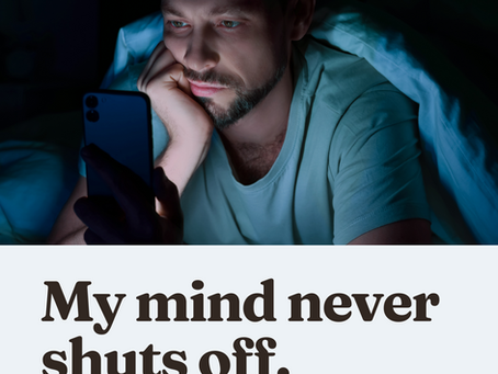 a man staying up late on his phone
