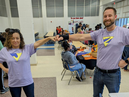 Amanda and James fistbumping