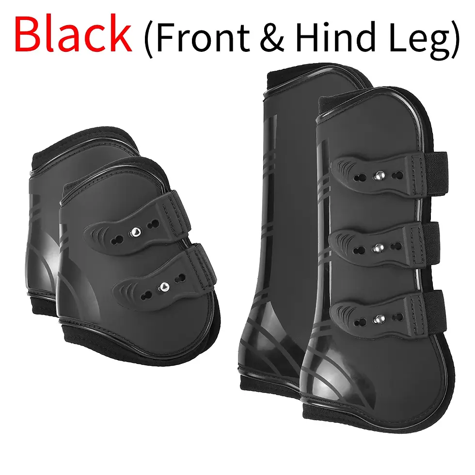 Thumbnail: Open Front Hind Leg Boots Adjustable Horse Leg Guard Hock