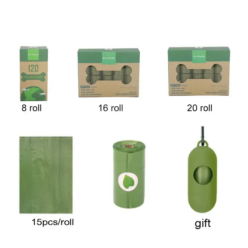 Thumbnail: Rolls Pet Dog Poop Bags Biodegradable Compostable Eco Friendly Dog Waste Bags