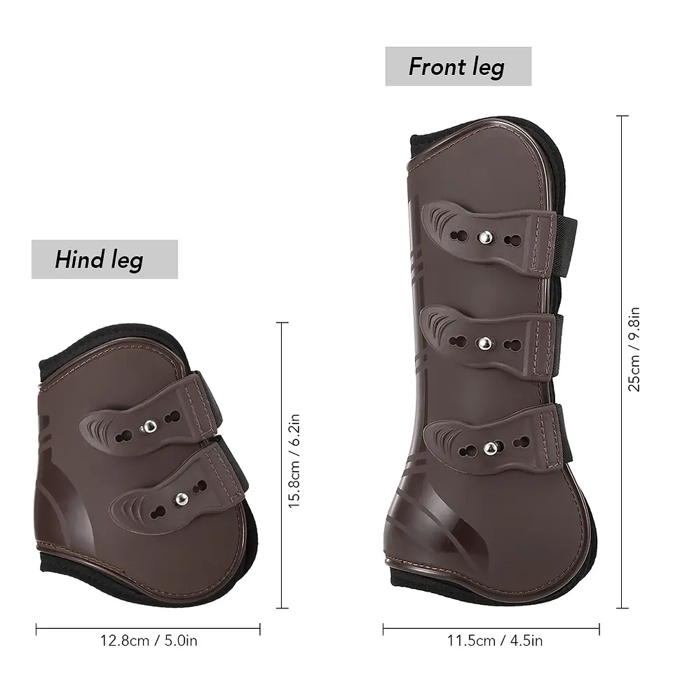 Thumbnail: Open Front Hind Leg Boots Adjustable Horse Leg Guard Hock