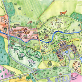 Howick Hall illustration, Map, Comission, Howick Hall Map