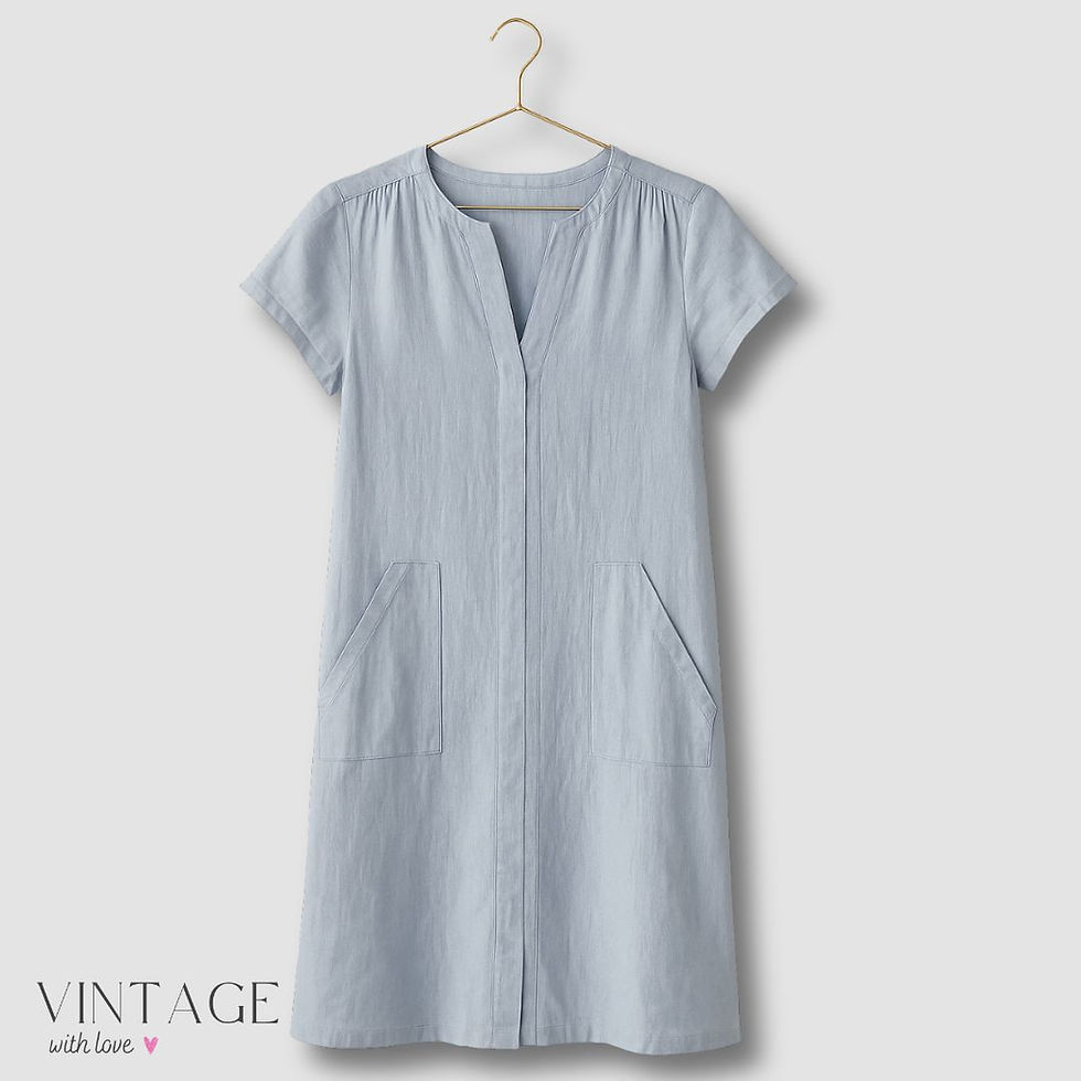 Soul Light Blue Linen Dress - Size S