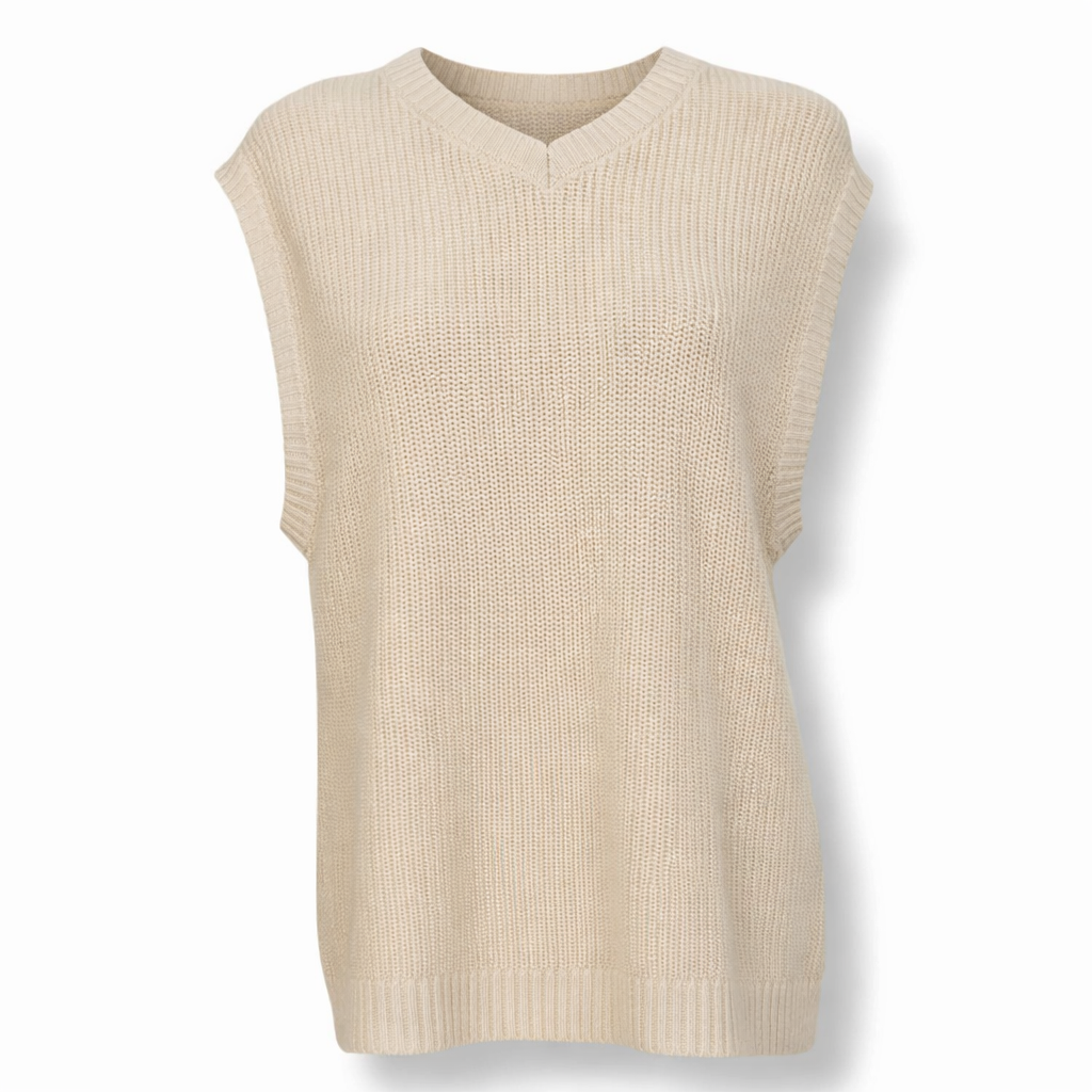H&M Cream Knit Sweater Vest - Size UK 12/14Y