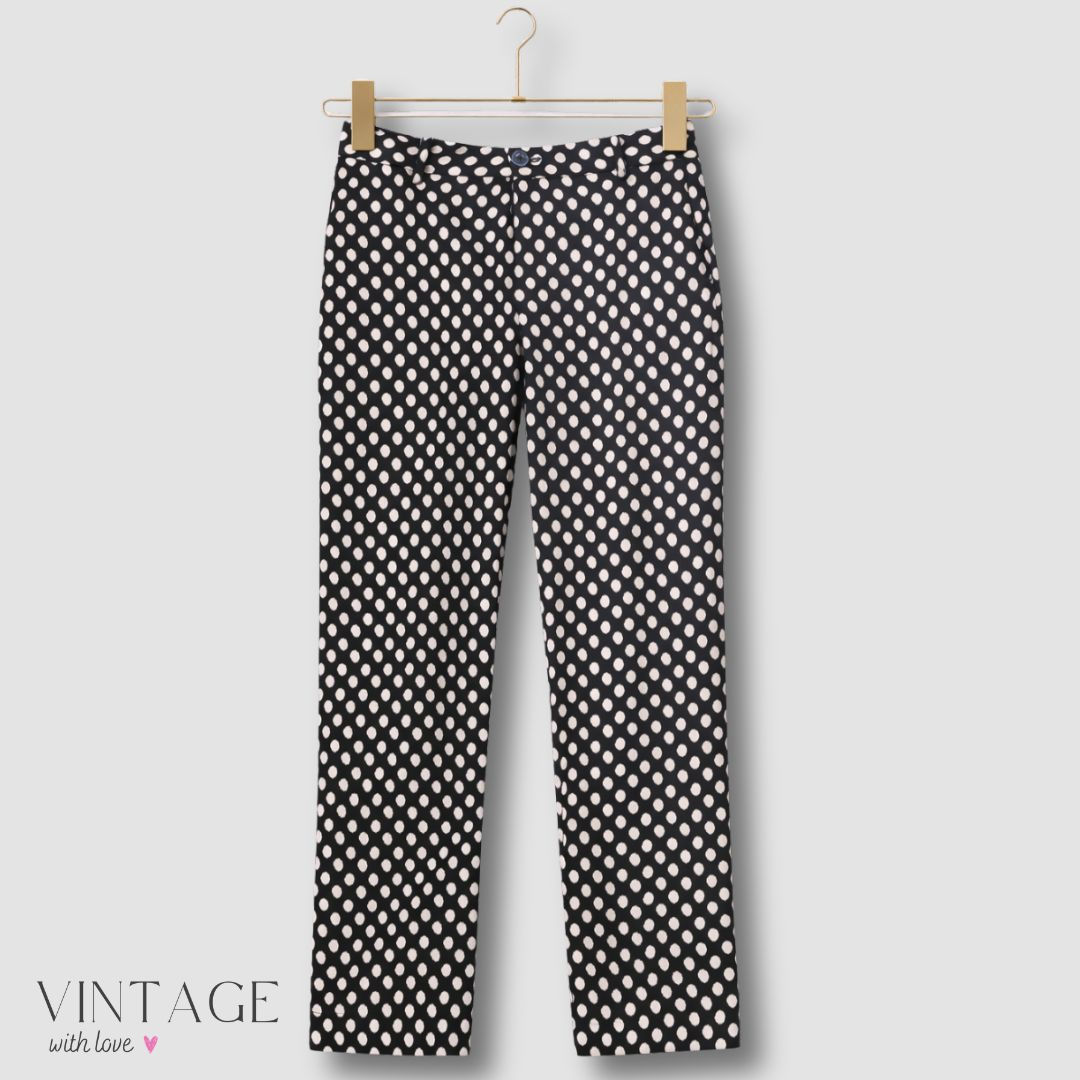 Banana Republic Black & White Polka Dot Trouser - Size 2