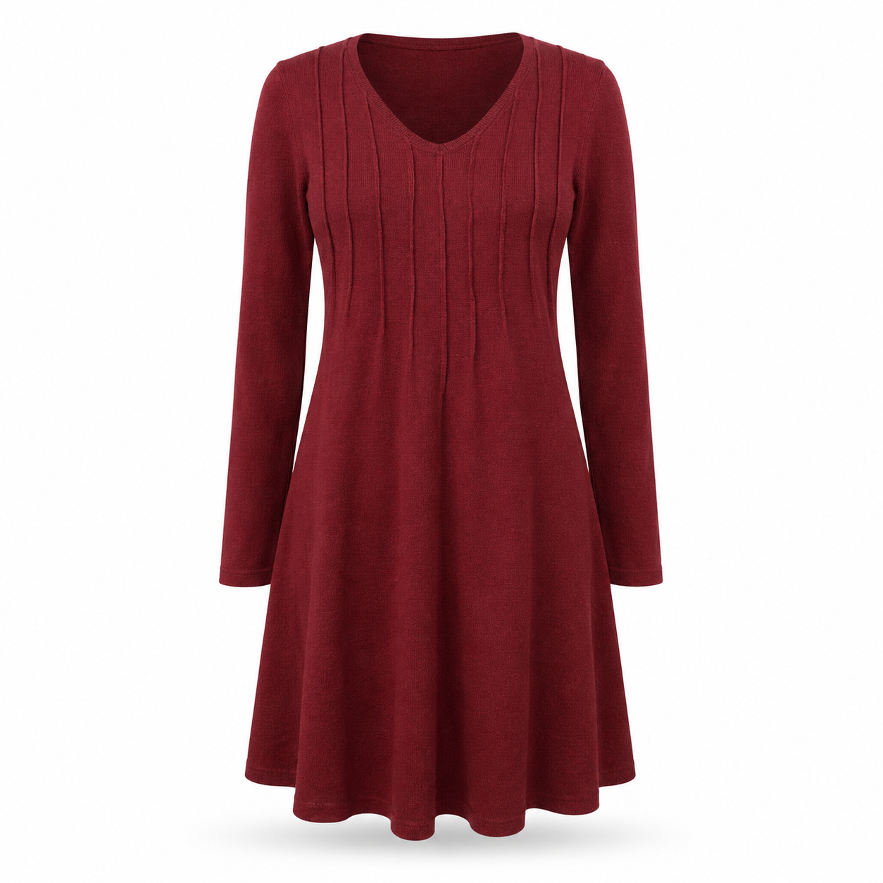 Earth Addict Maroon Knit Mini Dress - Size 34