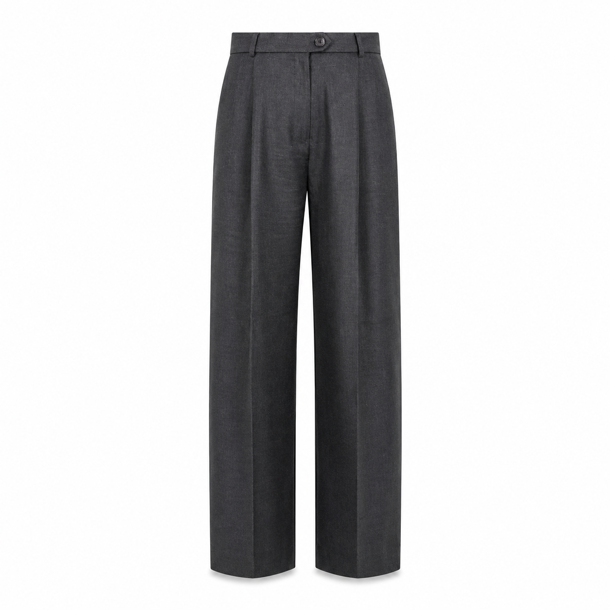 Max Mara Tailored Charcoal Wide Leg Trouser - Size L