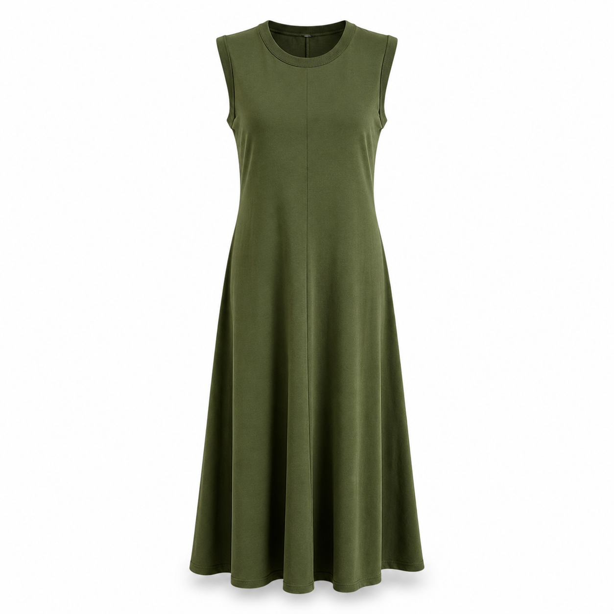 Trenery Dark Green A-Line Maxi Dress - Size L