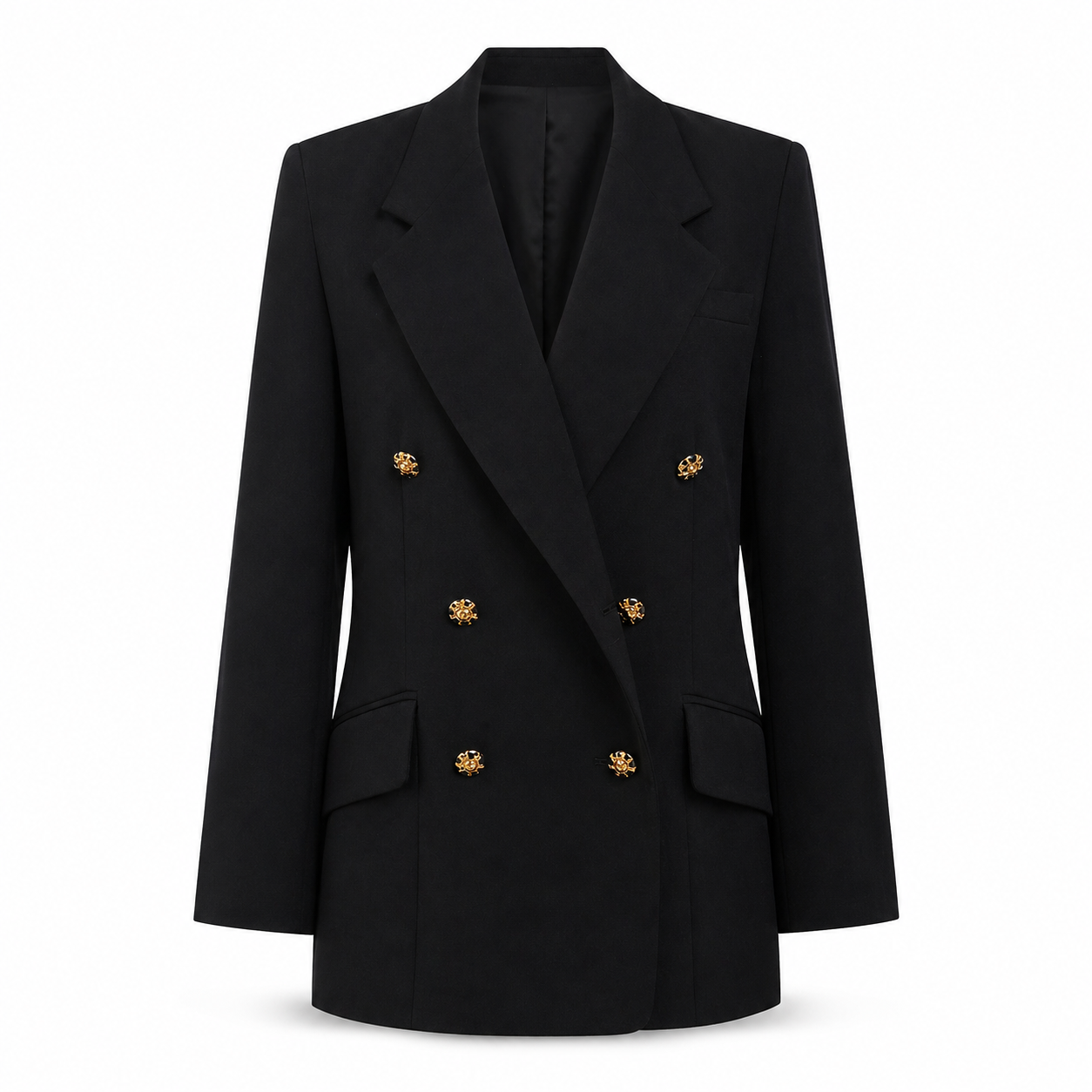 Escada Black Double Breasted Blazer - Size Estimate M