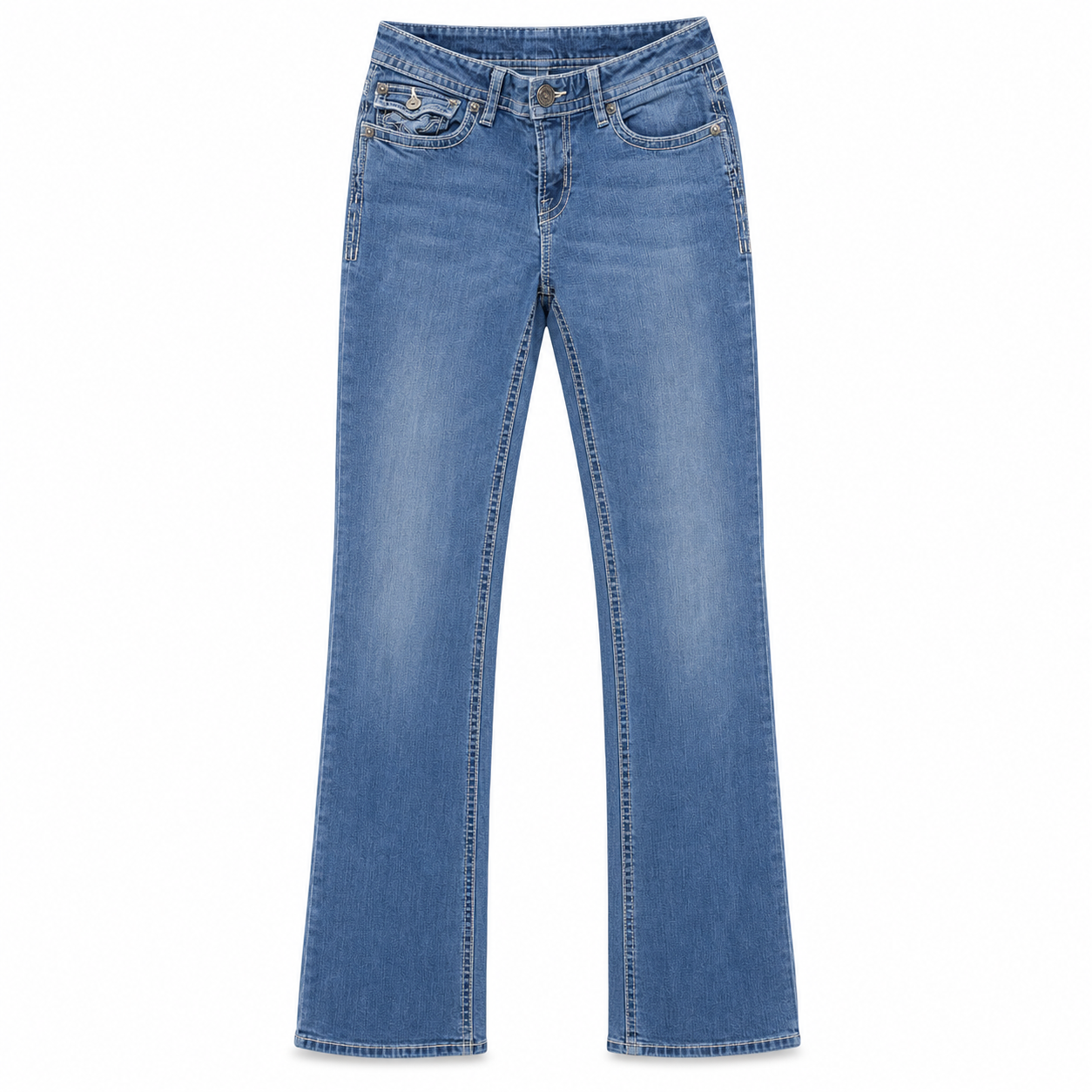 Mek Denim Light Blue Slim Boot Leg Jeans - Size W29L34 (S/M)
