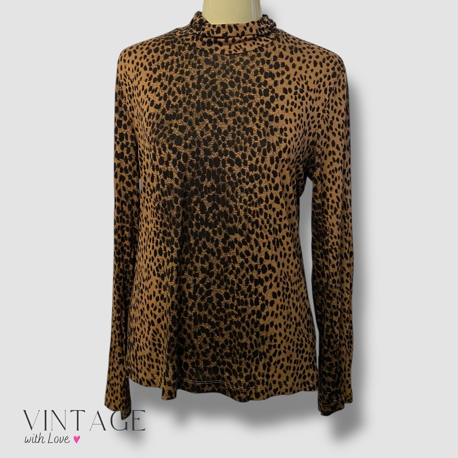 H&M Leopard Print Long Sleeve Top - Size EUR L