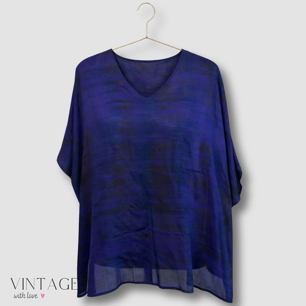 Monsoon Black & Blue Cover Up - Size Estimate S/M