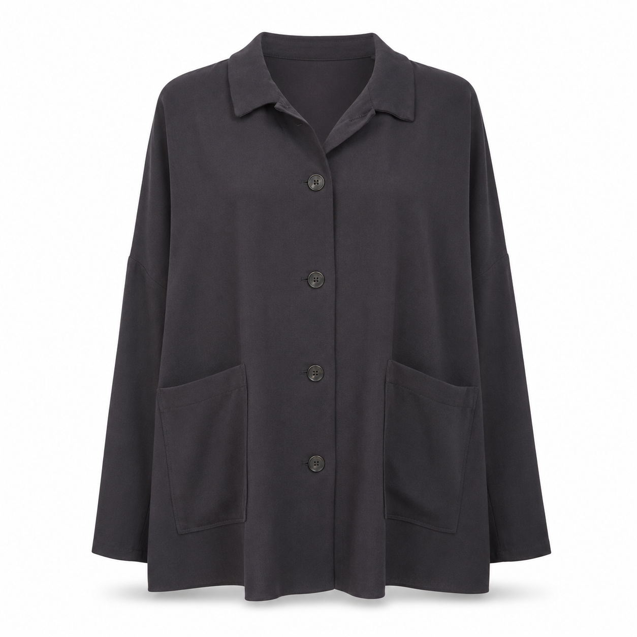 Oska Black Front Pocket Shirt - Size Estimated L