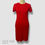 Thumbnail: Zara Red Short Sleeve Bodycon Dress - Size EUR L