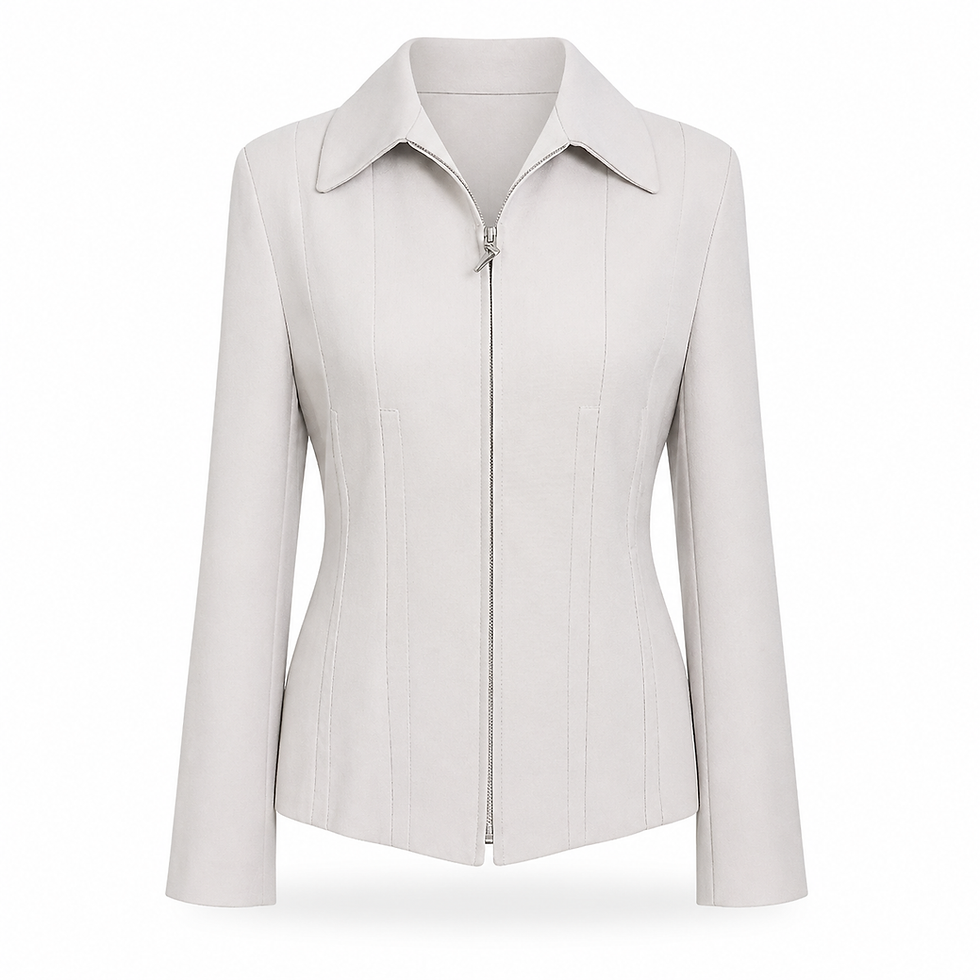 Thumbnail: Essence Light Grey Tailored Jacket - Size 34 (S/XS)
