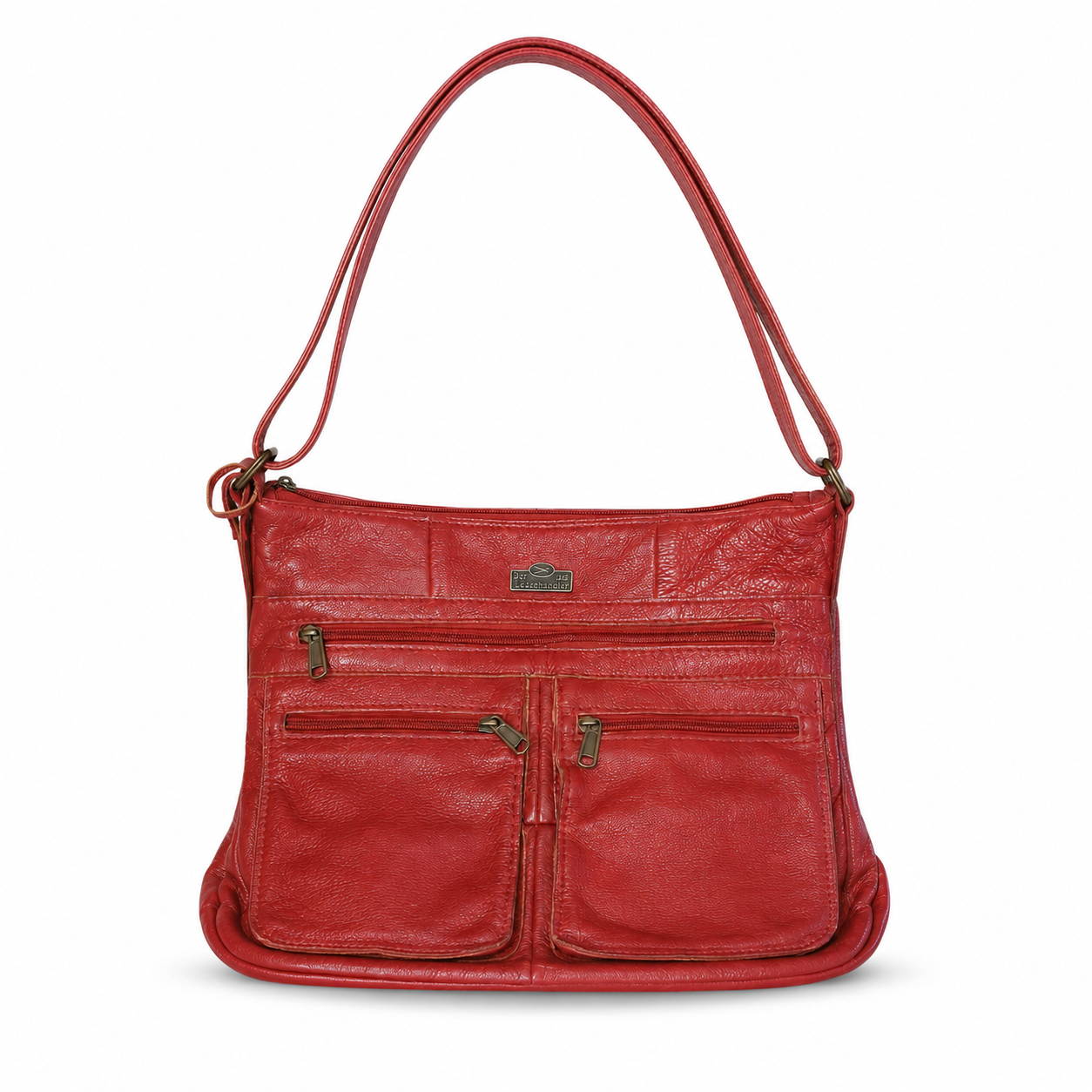 Kudu Red Leather Crossbody Bag - S/M