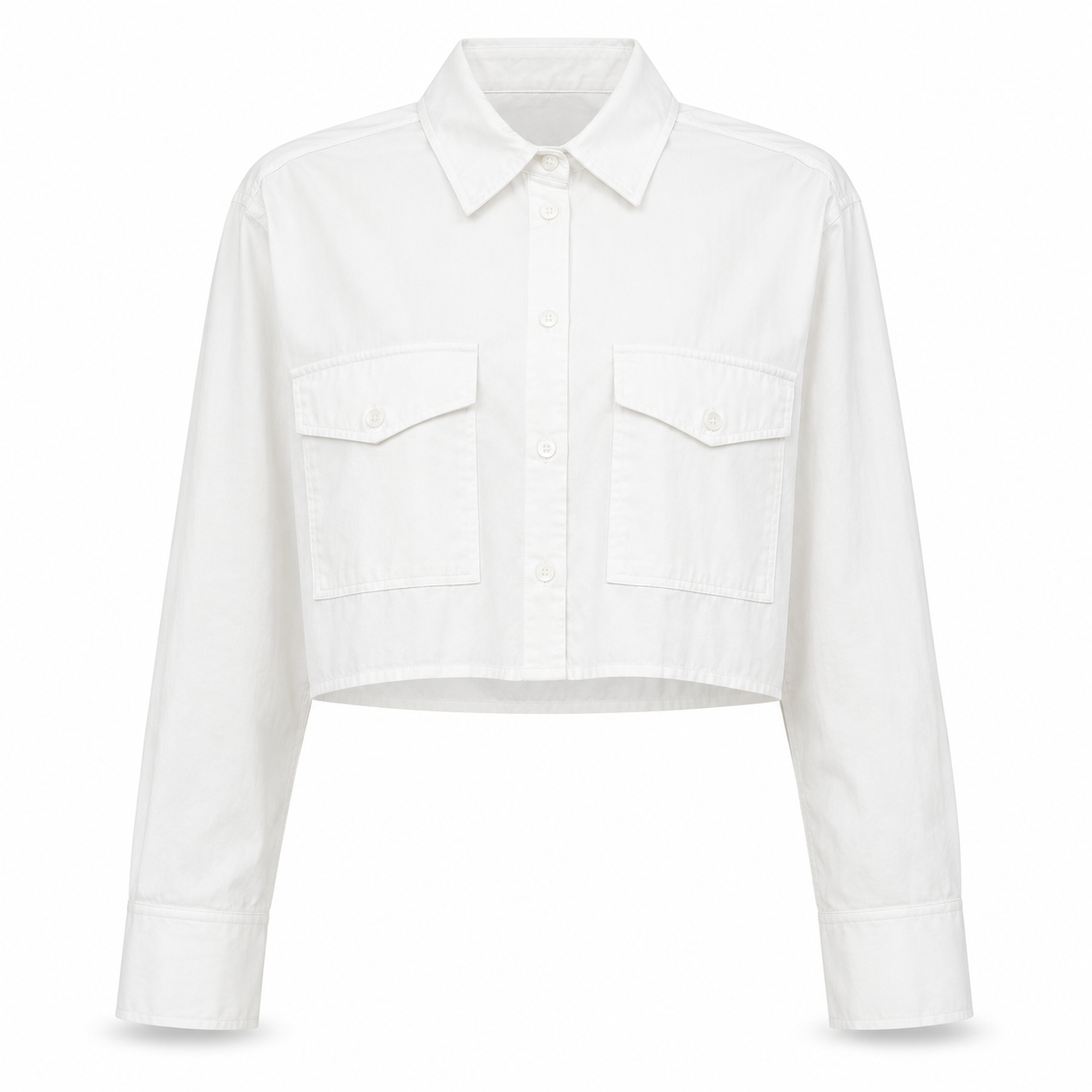 H&M Divided White Crop Shirt - Size EUR S