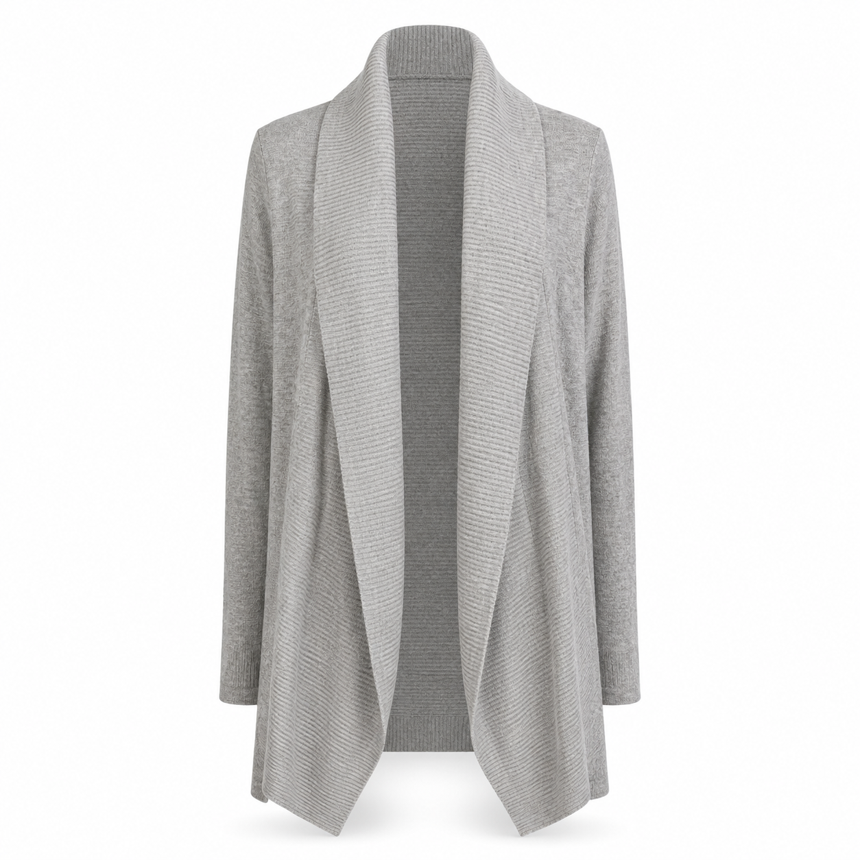Witchery Grey Ribbed Knit Cardigan - Size XL