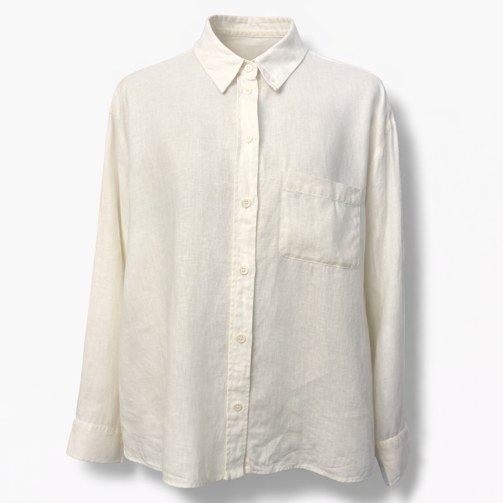 Zara Cream/ Off White Linen Shirt - Size L
