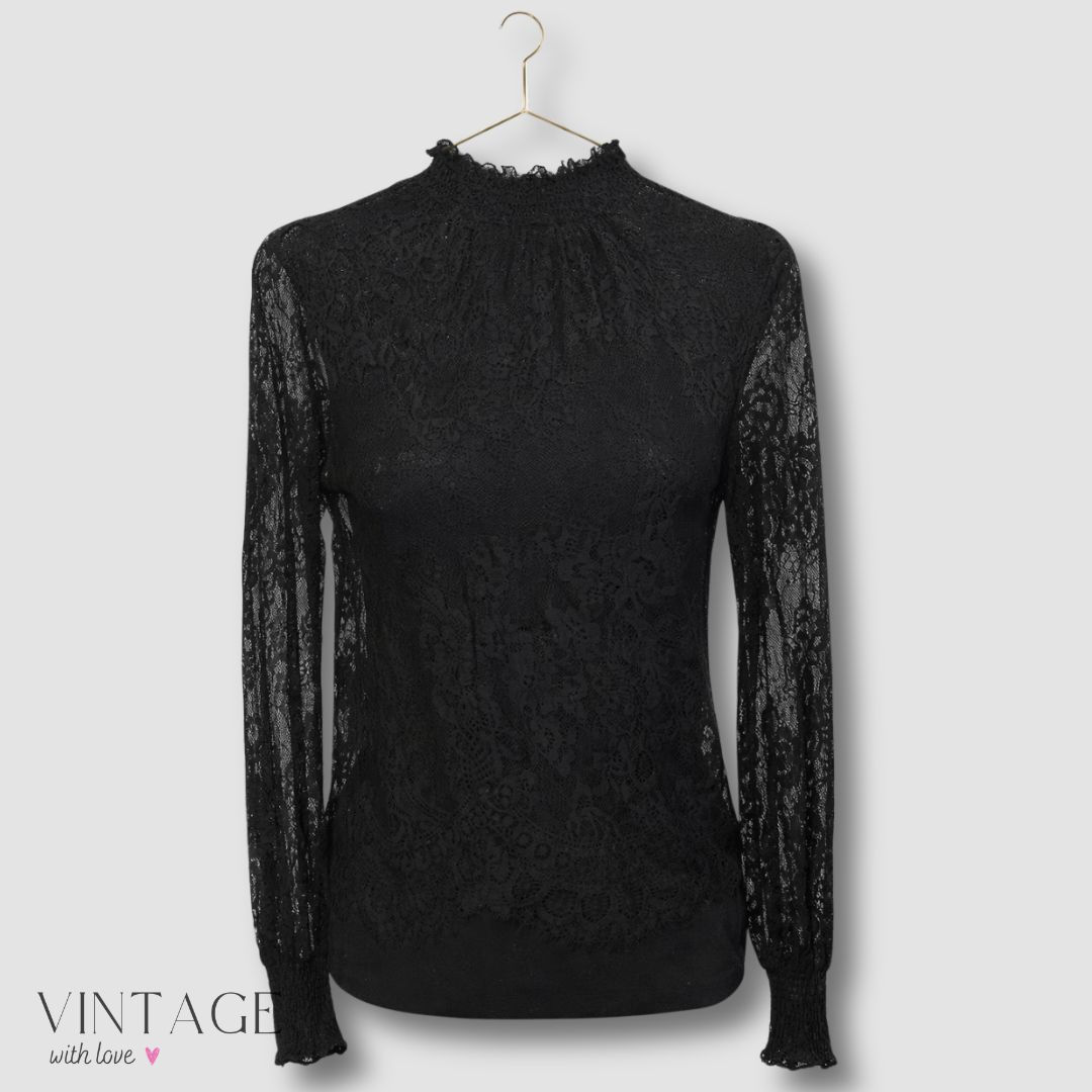 Forever New Black Lace Blouse - Size XXS