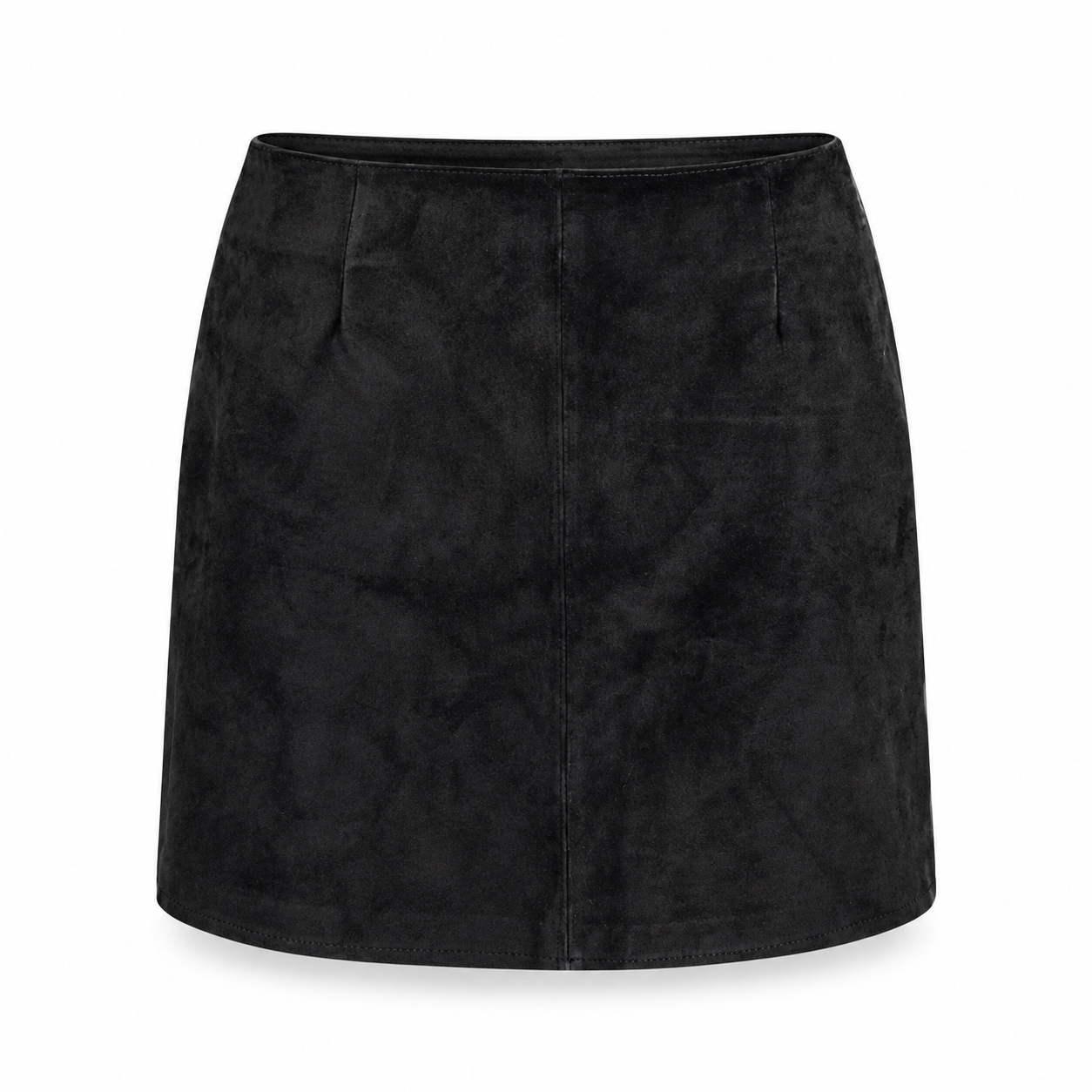 The Vestry Black Leather Mini Skirt - Size Uk 12