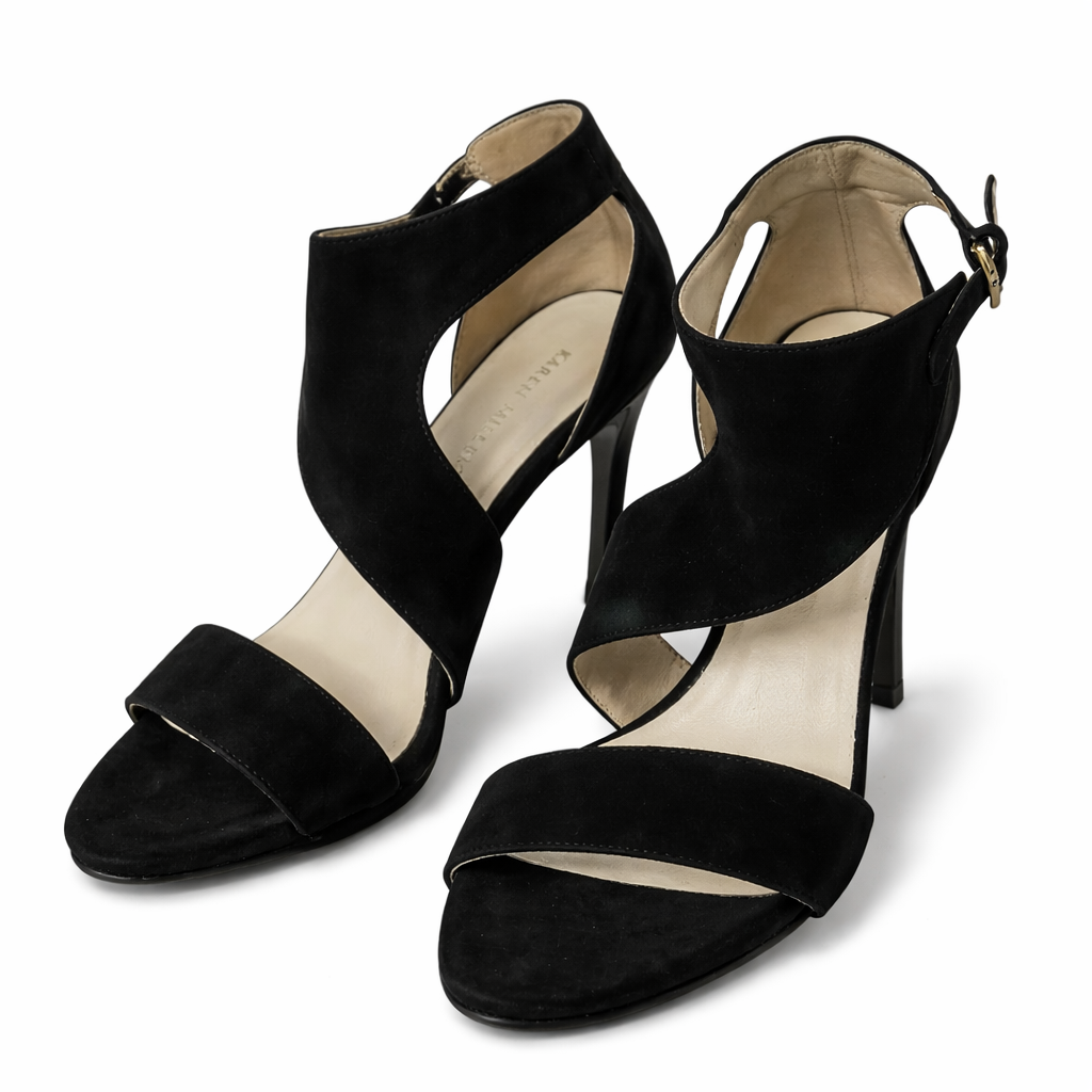 Karen Millen Black Strap Stiletto Heel - Size 38