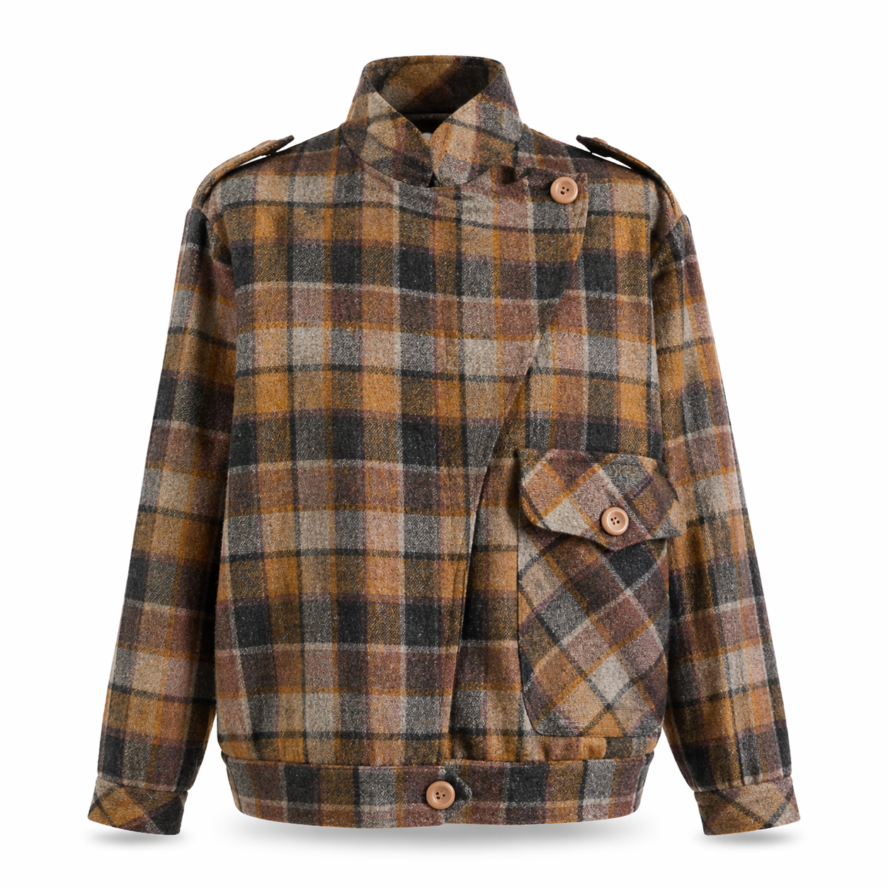 Daman Brown/ Multicolour Bomber - Size M/L