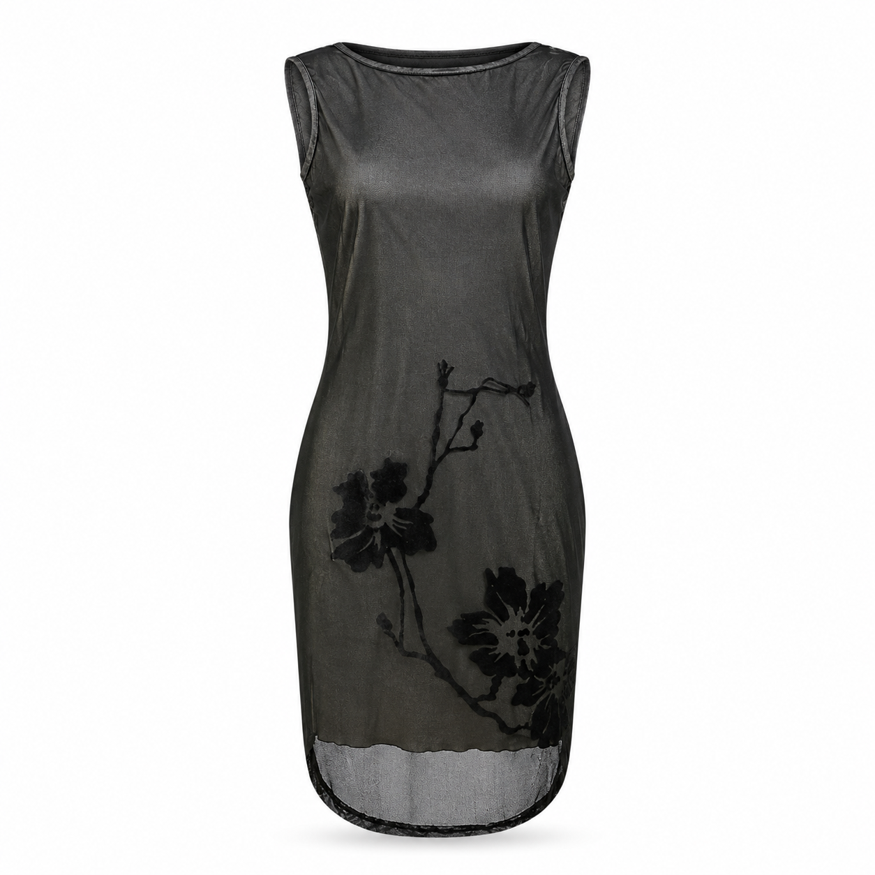 Ceduxion Black Shear Floral Dress - Size M