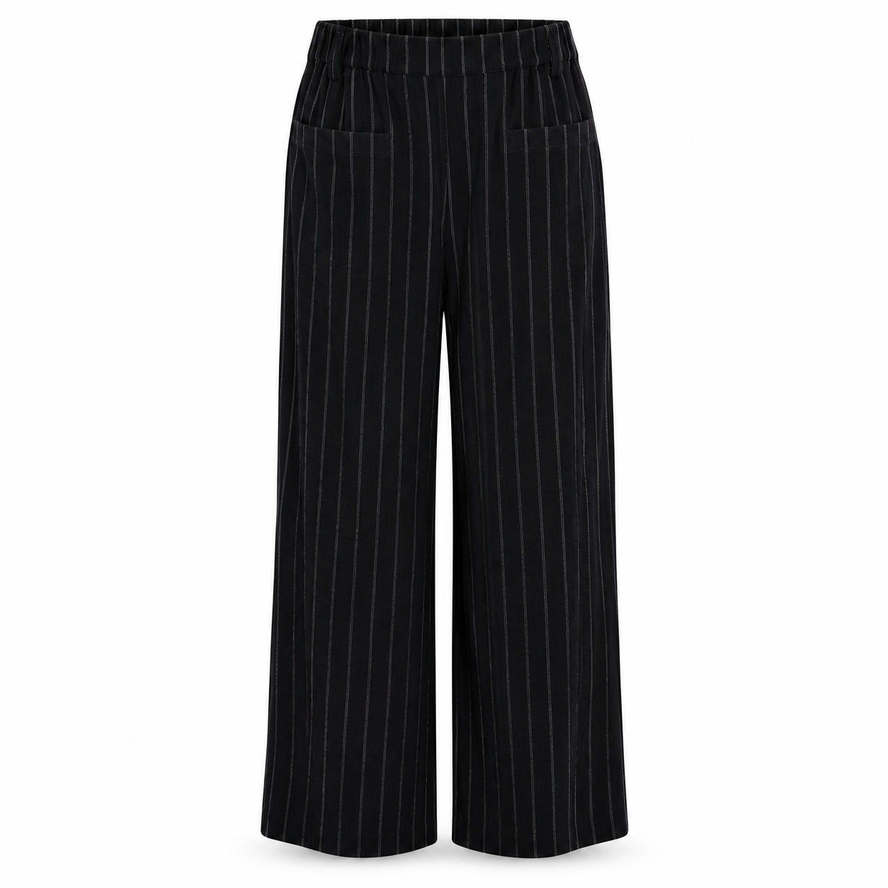 H&M Black Pin Stripe Relaxed Pants - Size M